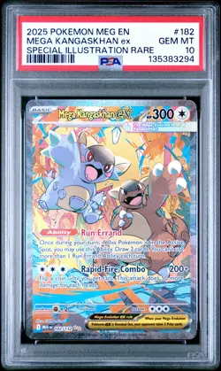 2025 POKEMON MEG SPECIAL ILLUSTRATION RARE #182 MEGA KANGASKHAN EX PSA 10 - Image 1