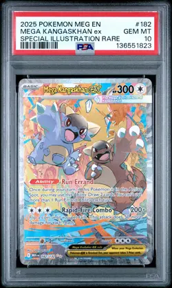 2025 POKEMON MEG SPECIAL ILLUSTRATION RARE #182 MEGA KANGASKHAN EX PSA 10 - Image 1