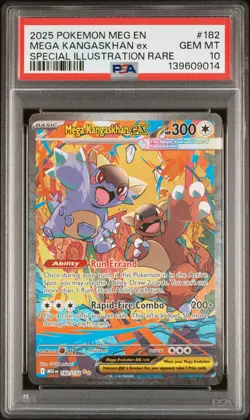 2025 POKEMON MEG SPECIAL ILLUSTRATION RARE #182 MEGA KANGASKHAN EX PSA 10 - Image 1
