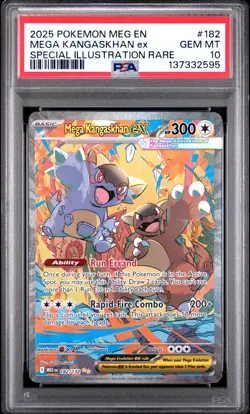 2025 POKEMON MEG EN-SPECIAL ILLUSTRATION RARE #182 MEGA KANGASKHAN EX PSA 10 - Image 1