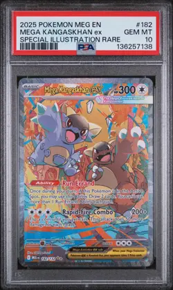 2025 Pokemon MEG EN Mega Kangaskhan ex 182/132 Special Illustration Rare PSA 10 - Image 1