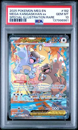 2025 POKEMON MEG SPECIAL ILLUSTRATION RARE #182 MEGA KANGASKHAN EX PSA 10 - Image 1