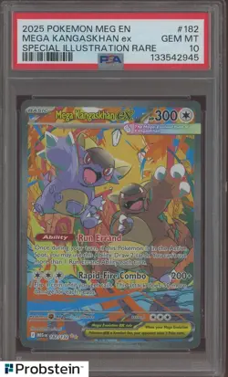 2025 Pokemon MEG EN Special Illustration Rare #182 Mega Kangaskhan Ex PSA 10 - Image 1