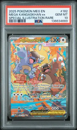 2025 POKEMON MEG SPECIAL ILLUSTRATION RARE #182 MEGA KANGASKHAN EX PSA 10 - Image 1