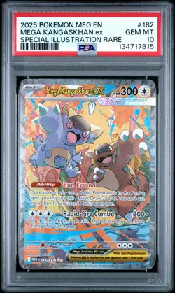 2025 POKEMON MEG SPECIAL ILLUSTRATION RARE #182 MEGA KANGASKHAN EX PSA 10 - Image 1