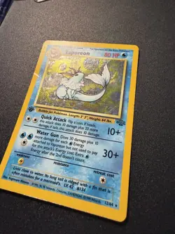 Pokemon TCG Vaporeon Jungle 12/64 Holo Rare 1st Edition Stage 1 Card English - Image 2