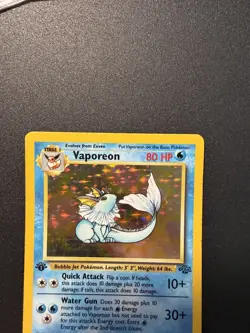 Pokemon TCG Vaporeon Jungle 12/64 Holo Rare 1st Edition Stage 1 Card English - Image 4