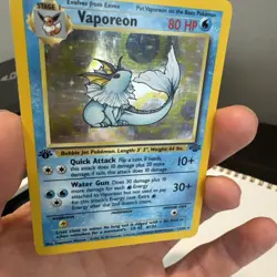 Pokemon TCG Vaporeon Jungle Holo Card 12/64 1st Edition Rare - Image 4