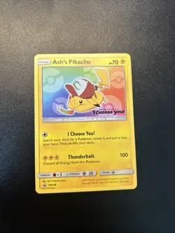 Pokemon TCG Ash's Pikachu SM108 Promo Trading Card - Image 1