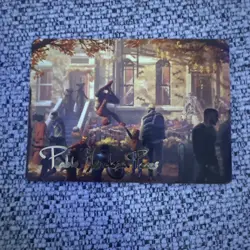 Spider-Man MTG Art Series Card 2/54 Gold Stamped Signature Friendly neighborhood - Image 1