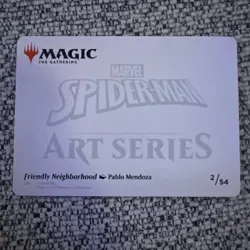 Spider-Man MTG Art Series Card 2/54 Gold Stamped Signature Friendly neighborhood - Image 2