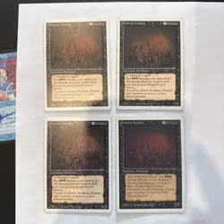 Lot Of 4 Demonic Hordes Revised HEAVILY PLD Black Rare Reserved List MAGIC CARD - Image 1