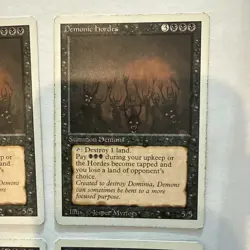 Lot Of 4 Demonic Hordes Revised HEAVILY PLD Black Rare Reserved List MAGIC CARD - Image 3