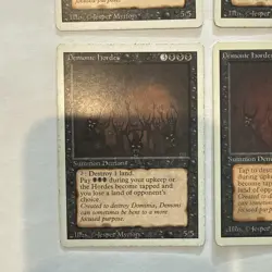 Lot Of 4 Demonic Hordes Revised HEAVILY PLD Black Rare Reserved List MAGIC CARD - Image 5