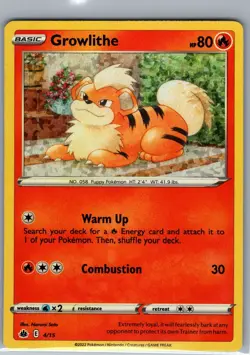 Growlithe - 4/15 Holo McDonald's Promos 2022 - Pokemon Card - LP - Image 1