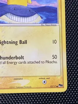 Pokemon TCG Pikachu 12/17 Non Holo POP 5 Series Pokemon Card LP/NM - Image 4