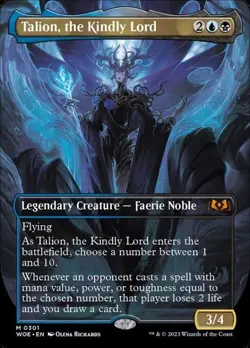 MTG - (Borderless) TALION, THE KINDLY LORD - Wilds of Eldraine (M) - Image 1
