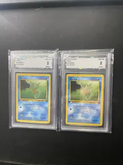 Pokemon TCG Horsea Fossil 49 Regular 1st Edition Common CGA 8 - Image 1
