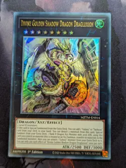 Divine Golden Shadow Dragon Dragluxion - MZTM-EN014 1st Ed Ultra Rare Yugioh - Image 1