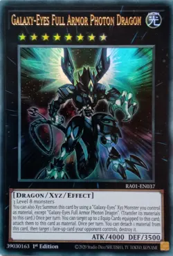 RA01-EN037 GALAXY-EYES FULL ARMOR PHOTON DRAGON ULTRA RARE 1ST ED YuGiOh CARD - Image 1