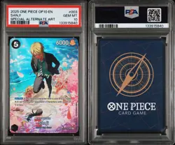 2025 ONE PIECE OP10-ROYAL BLOOD SPECIAL ALTERNATE ART #003 SANJI PSA 10 - Image 1