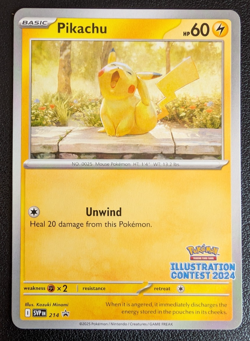 Pikachu SVP 214 Illustration Contest 2024 Black Star Promo Pokemon - Image 1