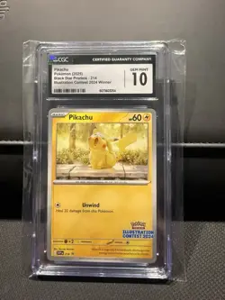 Pikachu Pokemon (2025) Promo - 214 Illustration Contest 2024 CGC Gem Mint 10 - Image 1