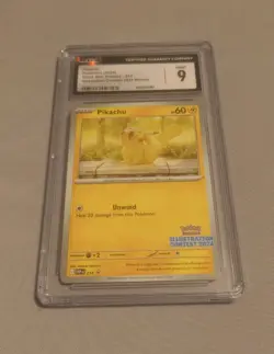 POKEMON SVP EN BLACK STAR PROMO ILLUSTRATION CONTEST 2024 PIKACHU Graded CGC 9 - Image 1