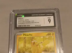 POKEMON SVP EN BLACK STAR PROMO ILLUSTRATION CONTEST 2024 PIKACHU Graded CGC 9 - Image 2