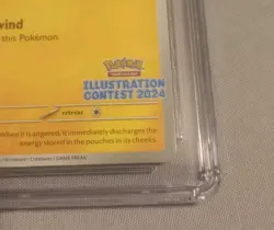 POKEMON SVP EN BLACK STAR PROMO ILLUSTRATION CONTEST 2024 PIKACHU Graded CGC 9 - Image 4