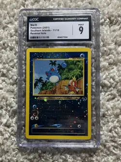 Marill Reverse Holo CGC 9 Pokemon 2000 Southern Islands 11/18 Four Swirls POP 96 - Image 5
