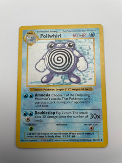 Pokemon TCG Poliwhirl Base Set 38/102 Regular Unlimited Uncommon MP - Image 1