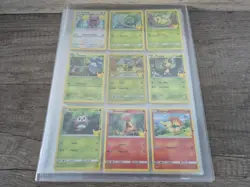 Lot of 288x holo, reverse, common Pokemon cards in full binder. All different! - Image 1