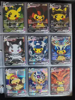 Pokemon Binder Card Lot Of 27 Doujin ACG Holo Pikachu Full Art VCOS Custom Cards - Image 1