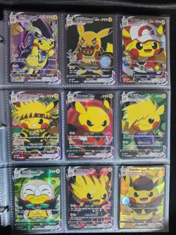 Pokemon Binder Card Lot Of 27 Doujin ACG Holo Pikachu Full Art VCOS Custom Cards - Image 2