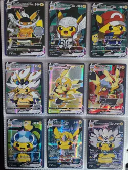 Pokemon Binder Card Lot Of 27 Doujin ACG Holo Pikachu Full Art VCOS Custom Cards - Image 3
