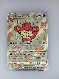 2023 Pokemon Crown Zenith Galarian Gallery Simisear VSTAR GG37/GG70 NM - Image 1