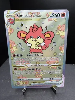 Pokemon TCG SWSH Crown Zenith Simisear VSTAR GG37/GG70 Gallery Full Art NM - Image 1