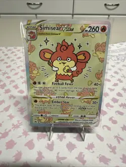Pokemon Simisear VSTAR Crown Zenith Galarian Gallery Ultra Rare NM GG37/GG70 - Image 1