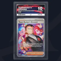 ACE 10 Team Rockets Giovanni SIR 238/182 Pokemon TCG Destined Rivals Graded Card - Image 1
