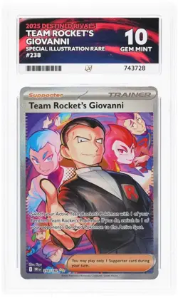 ACE 10 Team Rockets Giovanni SIR 238/182 Pokemon TCG Destined Rivals Graded Card - Image 3