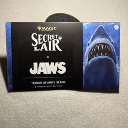 MTG Secret Lair JAWS Terror of Amity Island Foil Set In Hand - Image 1