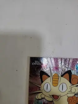 Meowth #52 Chrome Holo Foil Starburst Rare Pokemon 1999 Topps Card TV Animation - Image 5