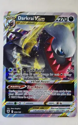 JUMBO Darkrai VSTAR 099/189 Astral Radiance Ultra Rare Holo Pokemon NM OVERSIZED - Image 1