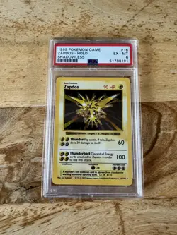 Pokemon Base Set Zapdos - Shadowless - PSA 6 EX-MT - Image 1