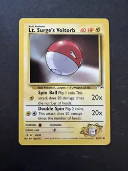 Pokemon Gym Heroes Lt. Surge’s Voltorb 84/132 - Image 1