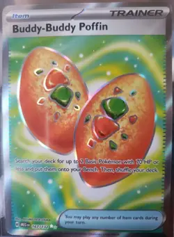 Pokemon Mega Evolution Buddy Buddy Poffin 167/132 Full Art Ultra Rare NM - Image 1