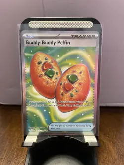 Pokemon Buddy-Buddy Poffin 167/132 Mega Evolution Ultra Rare Full Art Holo - Image 1