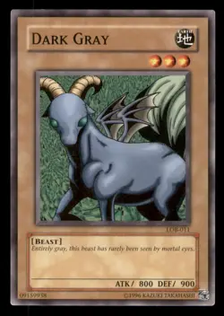 Yugioh Dark Gray #LOB-011 The Legend of Blue Eyes White Dragon LP - Image 1