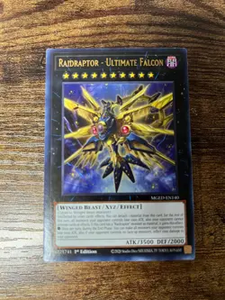 Yugioh! Raidraptor - Ultimate Falcon - MGED-EN140 - Rare - 1st Edition Near Mint - Image 1